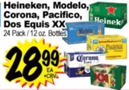 Superior Grocers Heineken Modelo Pacifico, Corona, Pacifico, Dos Equis XX offer