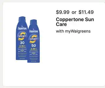 Walgreens Coppertone Sun Care offer