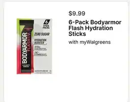 Walgreens 6-Pack Bodyarmor Flash Hydration Sticks offer