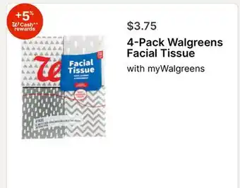 Walgreens 4-Pack Walgreens Facial Tissue offer