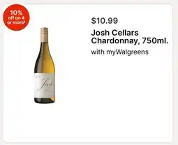 Walgreens Josh Cellars Chardonnay, 750ml offer