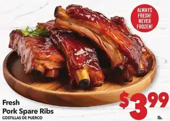 Vallarta Supermarkets Fresh Pork Spare Ribs / COSTILLAS DE PUERCO offer