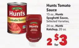 Vallarta Supermarkets Hunts Tomato Sauce offer