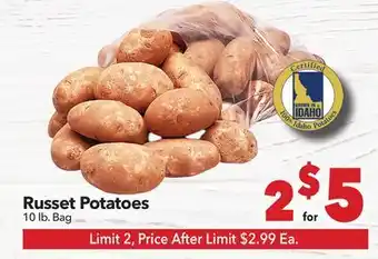 Vallarta Supermarkets Russet Potatoes offer