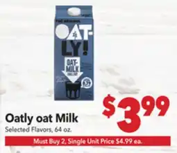 Vallarta Supermarkets Oatly oat Milk offer