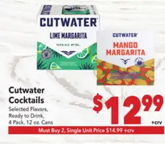 Vallarta Supermarkets Cutwater Cocktails offer