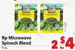 Vallarta Supermarkets Rp Microwave Spinach Blend offer