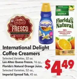 Vallarta Supermarkets International Delight Coffee Creamers offer