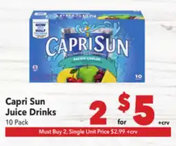 Vallarta Supermarkets Capri Sun Juice Drinks offer