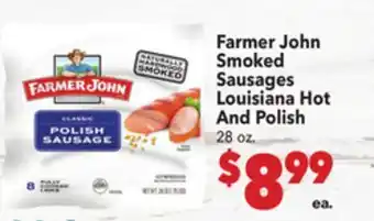 Vallarta Supermarkets Farmer John Smoked Sausages Louisiana Hot And Polish offer