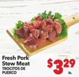 Vallarta Supermarkets Fresh Pork Stew Meat / TROCITOS DE PUERCO offer