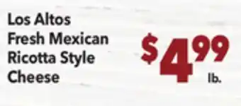 Vallarta Supermarkets Los Altos Fresh Mexican Ricotta Style Cheese offer