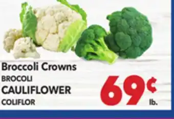 Vallarta Supermarkets Broccoli Crowns/BROCOLI CAULIFLOWER/COUFLOR offer