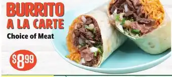 Vallarta Supermarkets Burrito a la carte offer