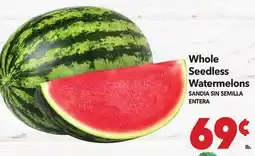 Vallarta Supermarkets Whole Seedless Watermelons / SANDIA SIN SEMILLA ENTERA offer