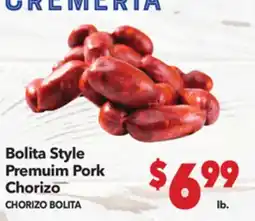 Vallarta Supermarkets Bolita Style Premuim Pork Chorizo/CHORIZO BOLITA offer