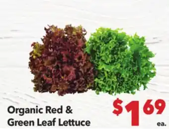 Vallarta Supermarkets Organic Red & Green Leaf Lettuce offer