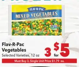 Vallarta Supermarkets Flav-R-Pac Vegetables offer