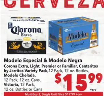 Vallarta Supermarkets Modelo Especial & Modelo Negra offer