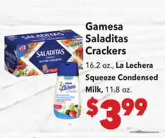 Vallarta Supermarkets Gamesa Saladitas Crackers offer