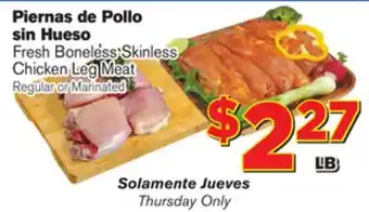 El Super Fresh Fresh Boneless Skinless Chicken Leg Meat offer