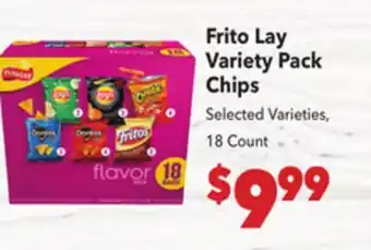 Vallarta Supermarkets Frito Lay Variety Pack Chips offer