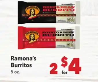 Vallarta Supermarkets Ramona's Burritos offer