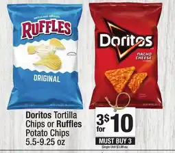 Super King Markets Doritos Tortilla Chips or Ruffles Potato Chips offer