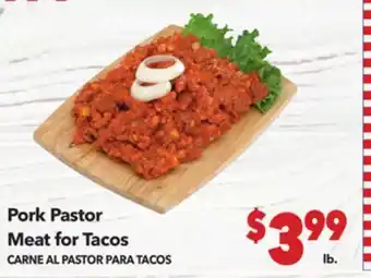 Vallarta Supermarkets Pork Pastor Meat for Tacos / CARNE AL PASTOR PARA TACOS offer