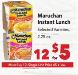 Vallarta Supermarkets Maruchan Instant Lunch offer