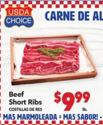 Vallarta Supermarkets Beef Short Ribs/COSTILLASs DE RES offer