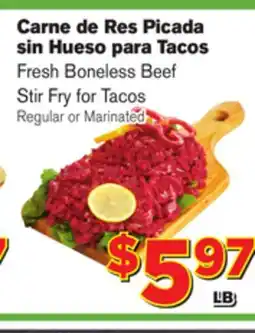 El Super Fresh Fresh Boneless Beef Stir Fry for Tacos offer