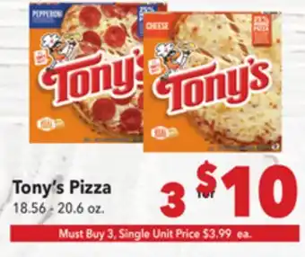 Vallarta Supermarkets Tony's Pizza offer