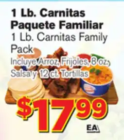 El Super Fresh 1 Lb. Carnitas Family Pack offer