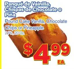 El Super Fresh Pound Cake Vanilla, Chocolate Chips or Pineapple offer