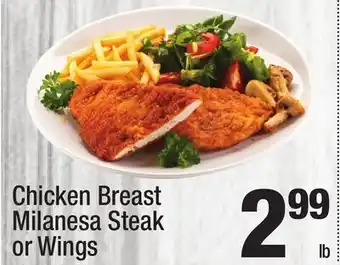 Super King Markets Chicken Breast Milanesa Steak or Wings offer