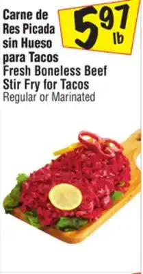 El Super Fresh Boneless Beef Stir Fry for Tacos offer