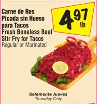 El Super Fresh Boneless Beef Stir Fry for Tacos offer