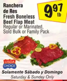 El Super Fresh Boneless Beef Flap Meat offer