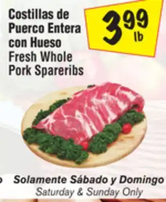 El Super Fresh Whole Pork Spareribs offer