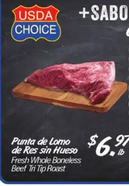 El Super Fresh Whole Boneless Beef Tri Tip Roast offer