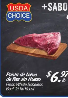 El Super Fresh Whole Boneless Beef Tri Tip Roast offer