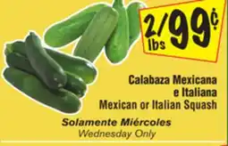 El Super Mexican or Italian Squash offer