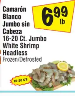 El Super 16-20 Ct. Jumbo White Shrimp Headless offer