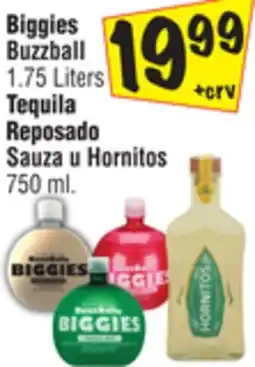 El Super Biggies 1.75 Liters Tequila Reposado Sauza u, 750 ml offer