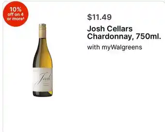 Walgreens Josh Cellars Chardonnay 750ml offer