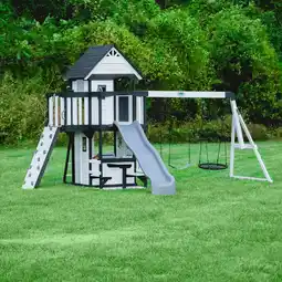 Walmart Backyard Discovery Canyon Creek Swing Set - White offer