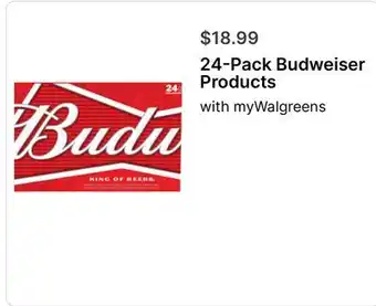 Walgreens 24-Pack Budweiser Products offer