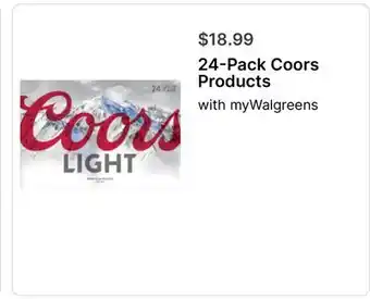 Walgreens 24-Pack Coors Products offer