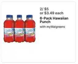 Walgreens 6 - Pack Hawaiian Punch offer